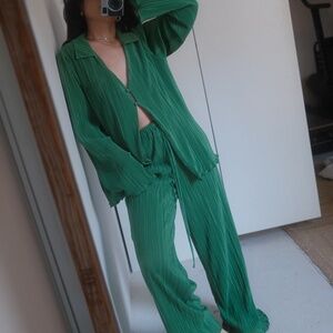 Reformation green Two Piece set